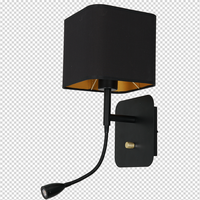 Milagro - Kinkiet NAPOLI BLACK/GOLD 1xE27 + 1W LED