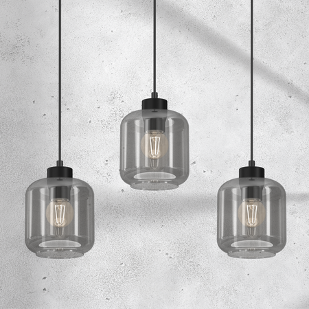 Milagro - Lampa wisząca SOMBRA SMOKED  3xE27