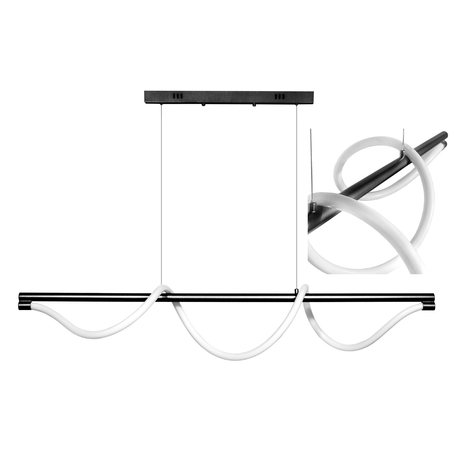 Lampa wisząca Serpente DDXZ004 55W czarna  - wężyk gładki