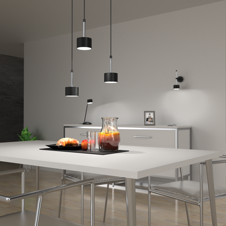 Milagro - Lampa wisząca ARENA BLACK/SILVER 3xGX53