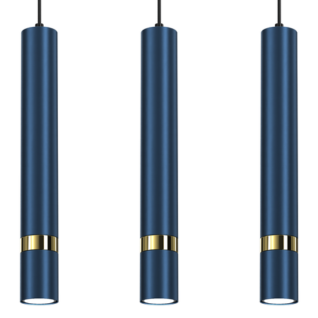 Milagro - Lampa wisząca JOKER NAVY BLUE/GOLD 3xGU10
