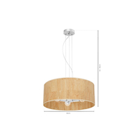 Milagro - Lampa wisząca CORK White/Cork 3xE27
