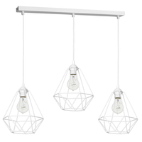 Milagro - Lampa wisząca BASKET WHITE 3xE27
