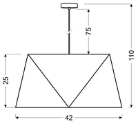 HEXAGEN LAMPA WISZĄCA 42 1X60W E27 TURKUS (ABAŻUR 77-01696+LINKA 85-10608)