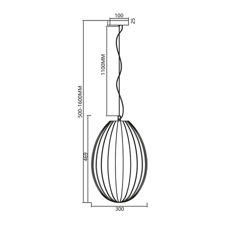 Milagro - Lampa wisząca BRAGA SMOKED 1xE27