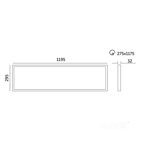 Panel LED CAPRI G2 25-36-40W 30x120 3CCT IP44 UGR<19 Kobi Pro