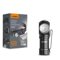 Latarka czołowa LED 10W przenośna 2w1 600lm IP68 VLF-A055H