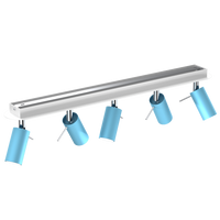 Milagro - Lampa sufitowa PRESTON BLUE/WHITE 5x mini GU10
