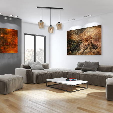 Milagro - Lampa wisząca SANTIAGO AMBER 3xE27