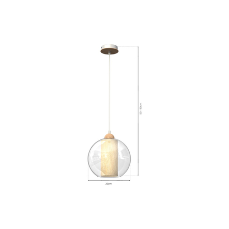 Milagro - Lampa wisząca TELA 1xE27 fi25