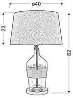ECO 3 LAMPA GABINETOWA 40X62 1X60W E27