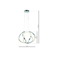 Milagro - LAMPA WISZĄCA GLOBE BLACK 50W LED