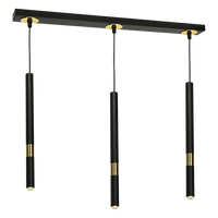 Milagro - Lampa wisząca MONZA BLACK/GOLD 3xG9 8W