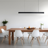 Lampa Wisząca Luci L 120cm Czarna Sterowanie Tuya 45W LED Zmienna Barwa CCT