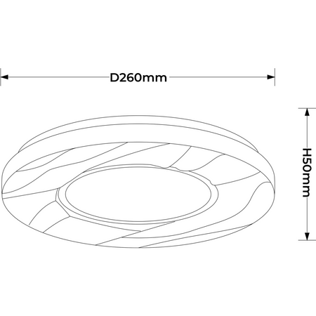 Plafon Tenaro 26cm Biały Lampa Sufitowa LED 12W Barwa Neutralna 4000K