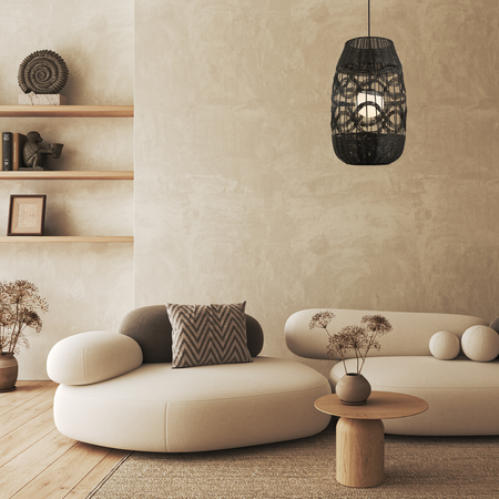 Milagro - Lampa wisząca ARONA BLACK 1xE14 fi 400