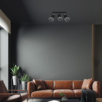 Milagro - Lampa Sufitowa DANTE BLACK/SILVER 3x mini GU10