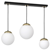 Milagro - Lampa wisząca SPARTA BLACK / GOLD 3xE14