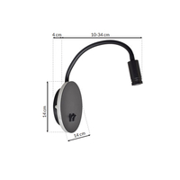 Milagro - Lampka nocna BASE 8W+2W BLACK