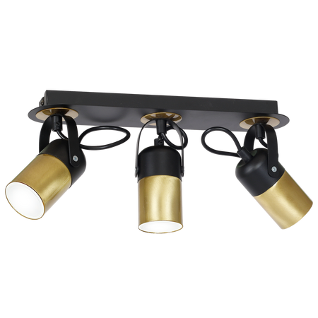 Milagro - Lampa sufitowa WILSON BLACK 3xGU10