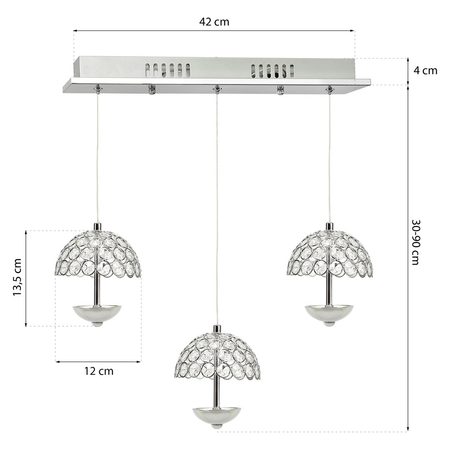 Milagro - LAMPA WISZĄCA VENUS 3x5W LED