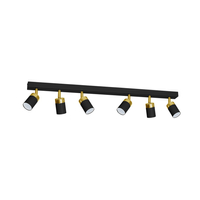 Milagro - Lampa sufitowa JOKER BLACK/GOLD 6xGU10