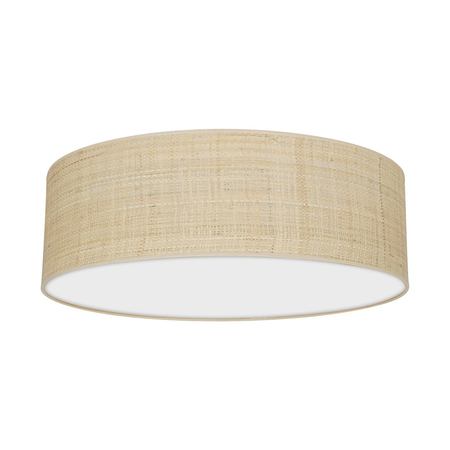 Milagro - Lampa sufitowa MARSHALL WHITE / RATTAN 3xE27