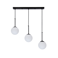 Pompei lampa wisząca czarny 3x40w e27 klosz biały