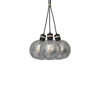 Milagro - Lampa wisząca OMEGA BLACK/GOLD 3xE27