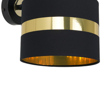 Milagro - Kinkiet PALMIRA BLACK / GOLD 1xE27 60W