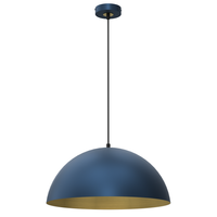 Milagro - Lampa wisząca BETA NAVY BLUE/GOLD 1xE27 45cm
