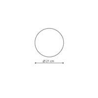 Plafon Platillo 21 cm czarny LED CCT
