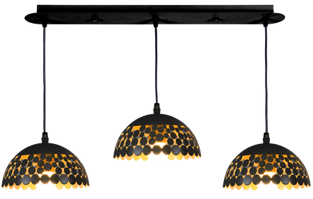 Milagro - Lampa wisząca LISA BLACK 3xE27