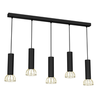 Milagro - Lampa wisząca DANTE Black/Gold 5x mini GU10