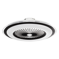 Milagro - Plafoniera LED ZONDA BLACK 48W z wentylatorem