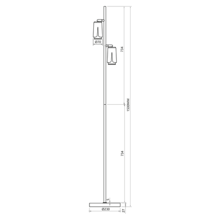 Milagro - FLOWER WHITE CHROME LAMPA PODŁOGOWA 2xGU10
