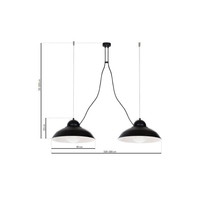 Milagro - Lampa wisząca GUSTAV BLACK 2xE27