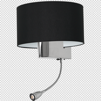 Milagro - Kinkiet CASINO BLACK/CHROME 1xE27 + 1W LED