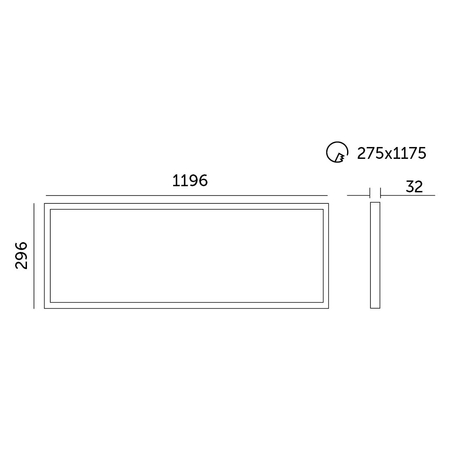Panel LED CAPRI 36W 30x120 4000K UGR <19 Kobi Pro