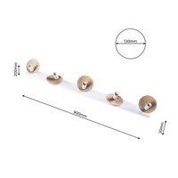 Milagro - Lampa sufitowa SFERA WOOD 5xE14