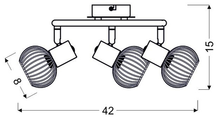 Candellux - Oslo Lampa Sufitowa Spirala 3X40W E14 Biały/Złoty