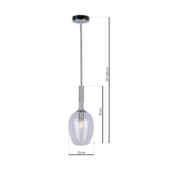 Milagro - Lampa wisząca TANGO CLEAR 1xE14
