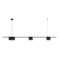 Milagro - Lampa wisząca (listwa) GENESIS BLACK 7xGU10