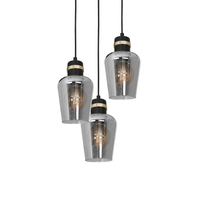 Milagro - Lampa wisząca RICHMOND BLACK / GOLD 3xE27  Koło