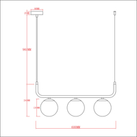 Lampa wisząca Alisa złota 3xE14