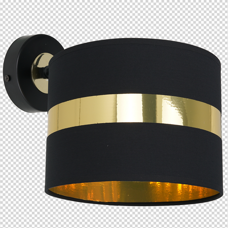 Milagro - Kinkiet PALMIRA BLACK / GOLD 1xE27 60W
