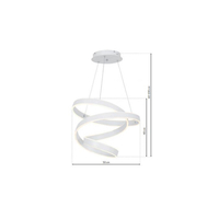 Milagro - Lampa wisząca ANDROMEDA WHITE 100W LED