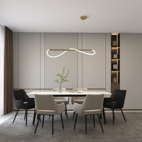 Lampa wisząca Meleca S złota LED CCT