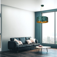 Milagro - Lampa wisząca ZIGGY WHITE Gold/Bottle green  3xE27