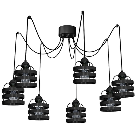 Milagro - Lampa wisząca LARS BLACK 7xE27